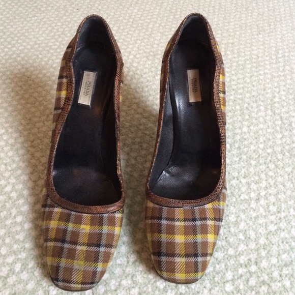 Prada Plaid Shoes