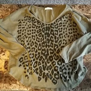 Boutique Loose Cheetah Print top