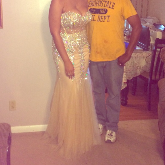 Nude/silver Jovani Prom Dress / Gown. WORN ONCE