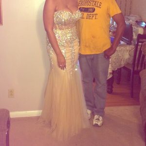 Nude/silver Jovani Prom Dress / Gown. WORN ONCE