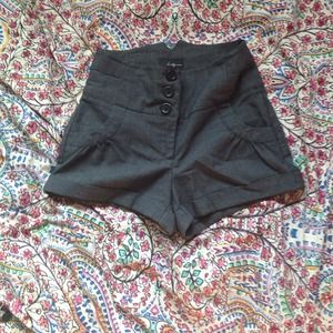 Dark gray high waisted shorts