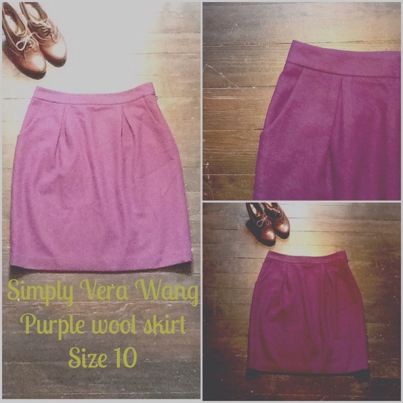 Simply Vera Wang purple wool skirt - Picture 1 of 3