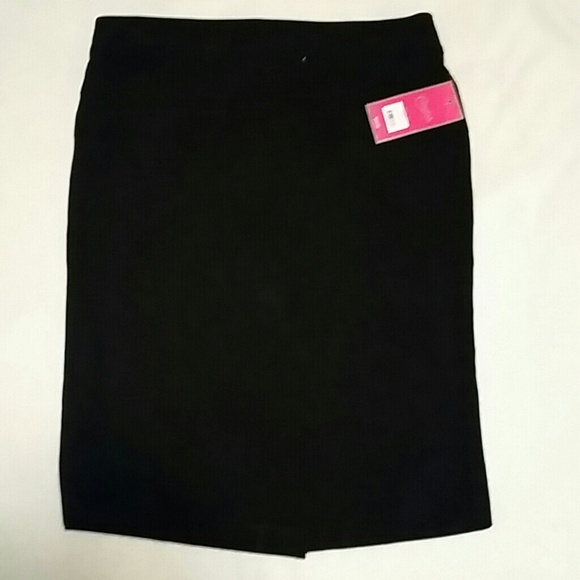 Black Pencil Skirt "Slimming Technology" Size 7 - Picture 2 of 2