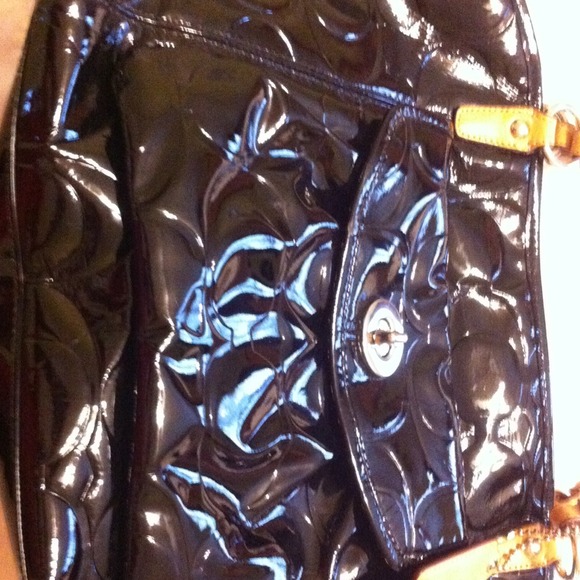 Coach blank patent purse a1073f14668