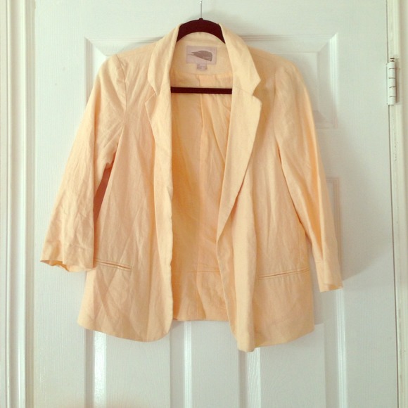 Peach linen blazer