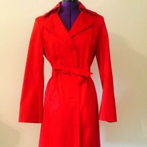 Kenneth Cole Red Trench Coat