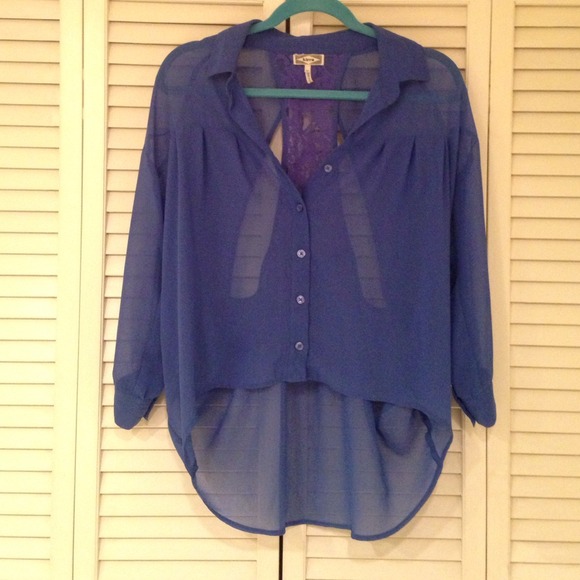 Blue Kirra shirt, VERY stylish, great condition - Picture 1 of 4