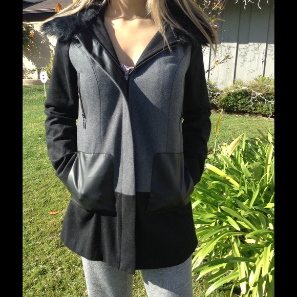 Color block jacket gray / black - Picture 3 of 4