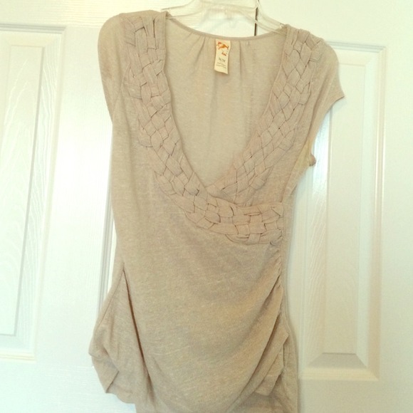 Anthropologie braided neck top- like new!