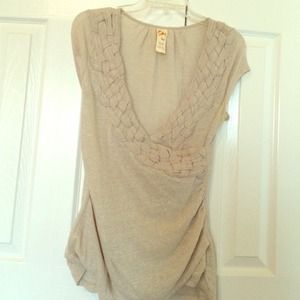 Anthropologie braided neck top- like new!