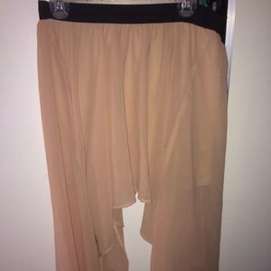 Cream High-Low skirt