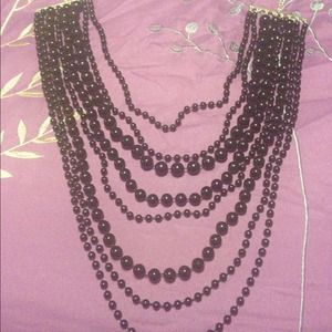 Black layered necklace