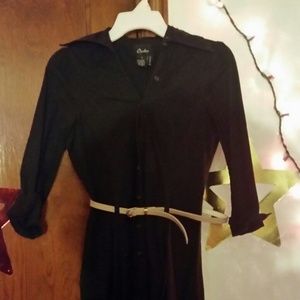 Black trench dress