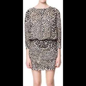 Zara leopard print dress.