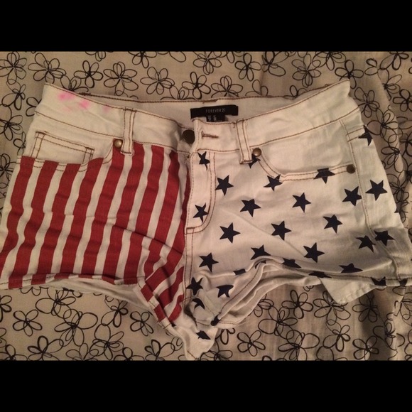 Forever 21 American flag shorts