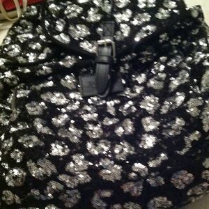 Sparkly cheetah print Victorias Secret backpack