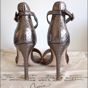 Joie Shoes - π REDUCED PRICE: Joie snakeskin pewter gold heels Joie Shoes - π REDUCED PRICE: Joie snakeskin pewter gold heels