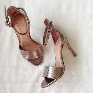 Joie Shoes - π REDUCED PRICE: Joie snakeskin pewter gold heels Joie Shoes - π REDUCED PRICE: Joie snakeskin pewter gold heels