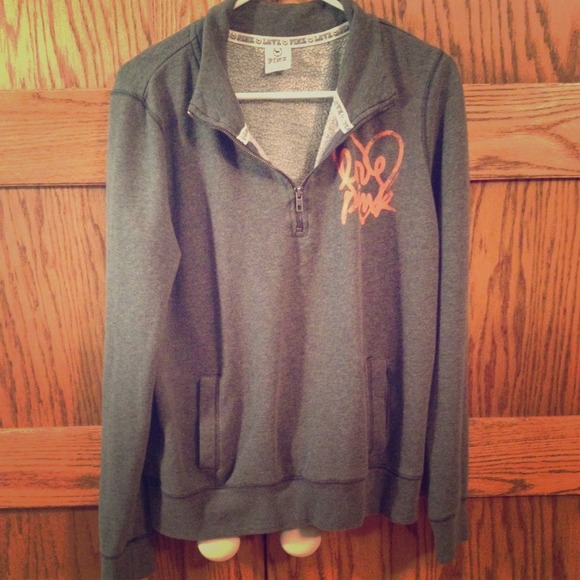 Pink Half-zip sweater