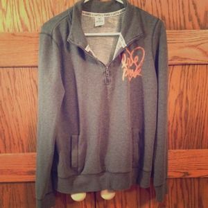 Pink Half-zip sweater