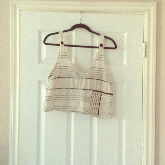 White and black crop top
