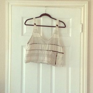 White and black crop top