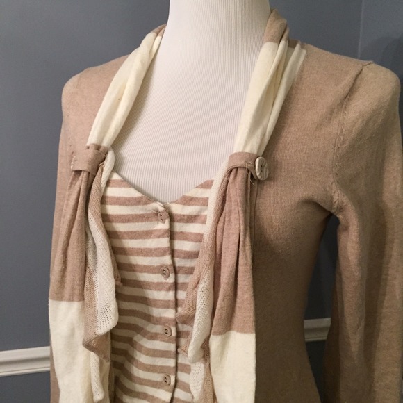 Anthro Yemaya Cardigan (taupe) - Picture 3 of 4