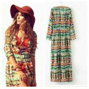 Sheer cardigan dress