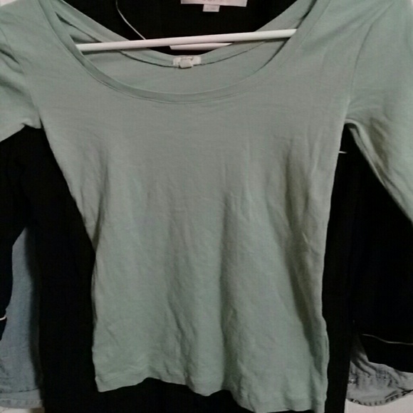 Mint green J crew top