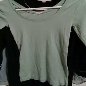 Mint green J crew top