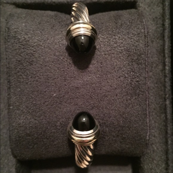 David Yurman Cable Bracelet Black / Gold - Picture 3 of 4