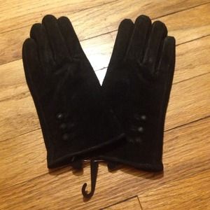100% Leather Black Gloves