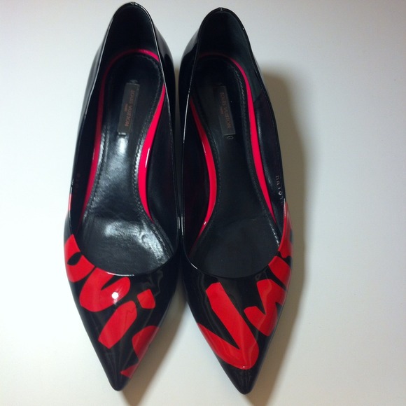 Louis Vuitton Sprouse Black-neon graffiti heels