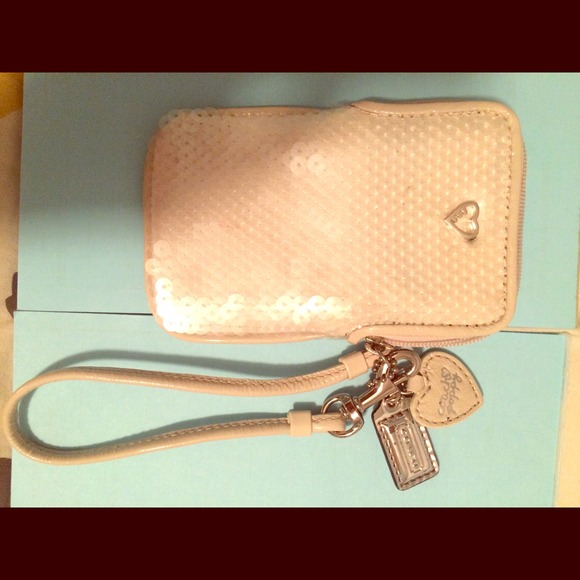 Coach sequined wristlet