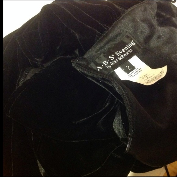 ABS Evening Allen Schwartz Long Velvet Skirt 2 - Picture 3 of 4