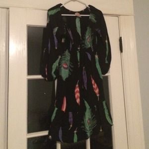 Peacock feather dress