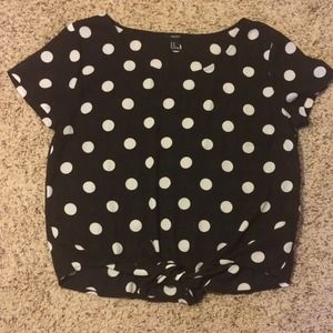 Polka dot tie top (SOLD IN BUNDLE)