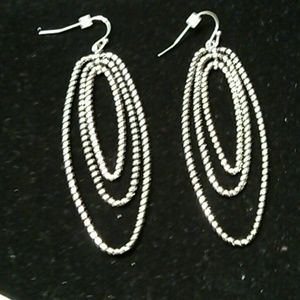 "Razzle Dazzle" silver dangle earrings