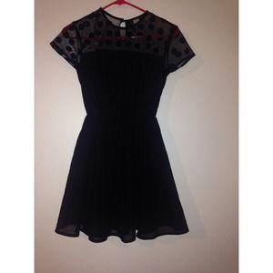 Divided by H&M Black Pokadot top