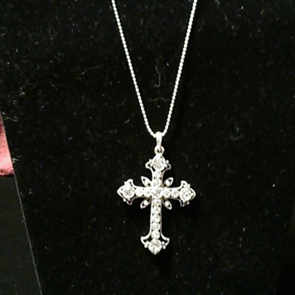 "Grace" blingy cross necklace