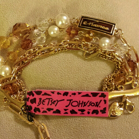 Betsey Johnson Multi Chain Bead Bracelet - Picture 2 of 2