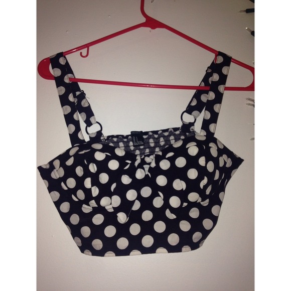 Forever 21 Pokadot crop top