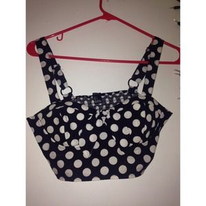 Forever 21 Pokadot crop top