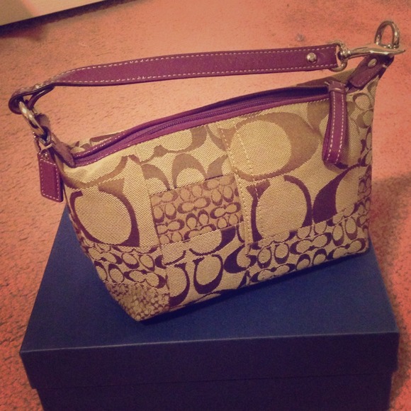 Purple Trim COACH Purse