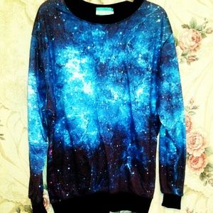 Blue galaxy sweater