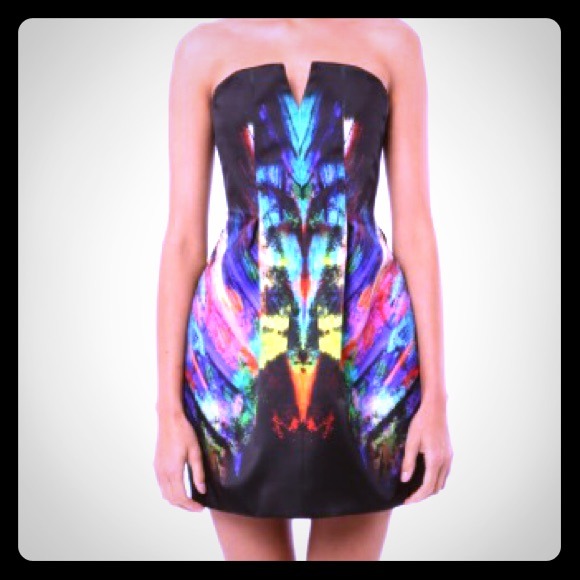 Josh Goot Dresses & Skirts - Rainbow fossil cocktail dress