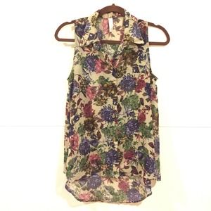 Nasty Gal Sleeveless Chiffon Blouse