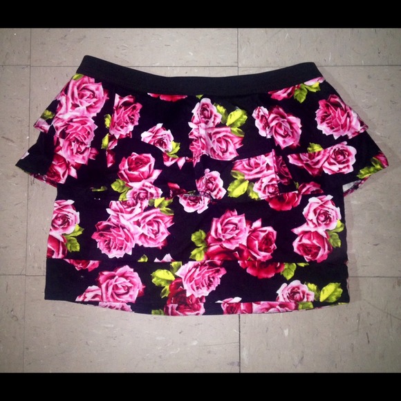 Floral Ruffle Skirt