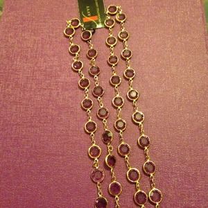 Purple and Gold Swarovski Crystal Necklace