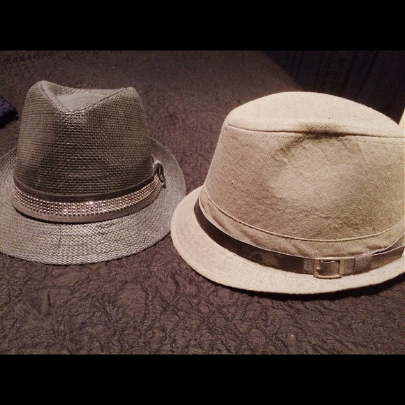 Dark Gray and Olive Green Fedoras